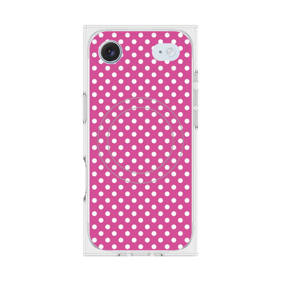 プレミアムスクエアケース with MagSafe［ Small Dot - Pink ］