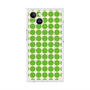 プレミアムスクエアケース with MagSafe［ Big Dot - Green ］