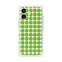 プレミアムスクエアケース with MagSafe［ Big Dot - Green ］