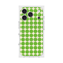 プレミアムスクエアケース with MagSafe［ Big Dot - Green ］