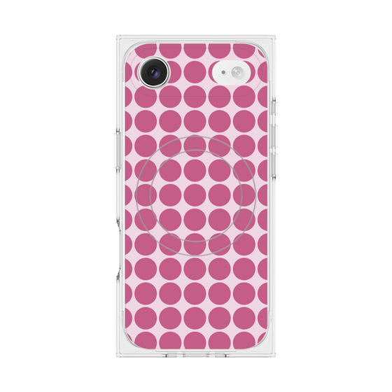 プレミアムスクエアケース with MagSafe［ Big Dot - Pink ］