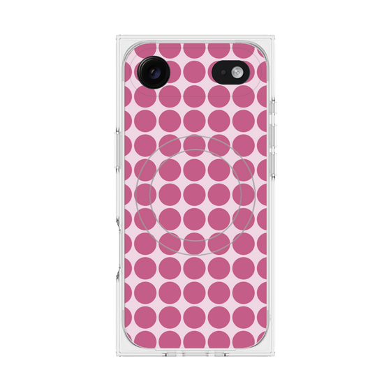 プレミアムスクエアケース with MagSafe［ Big Dot - Pink ］