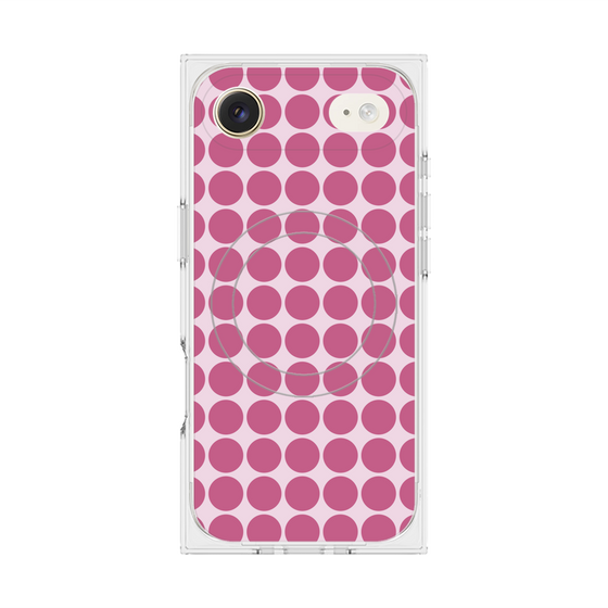 プレミアムスクエアケース with MagSafe［ Big Dot - Pink ］