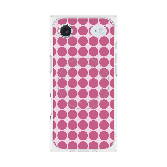 プレミアムスクエアケース with MagSafe［ Big Dot - Pink ］