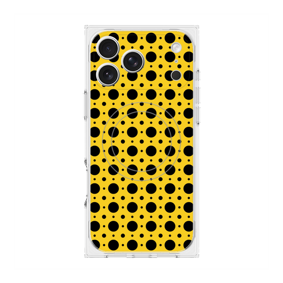 プレミアムスクエアケース with MagSafe［ Shower Dot - Yellow ］