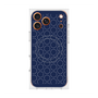 プレミアムスクエアケース with MagSafe［ Dot Circle - Navy ］