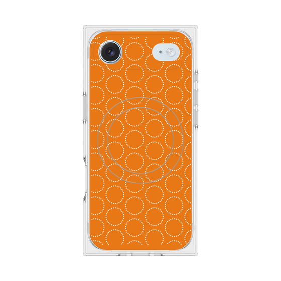 プレミアムスクエアケース with MagSafe［ Dot Circle - Orange ］