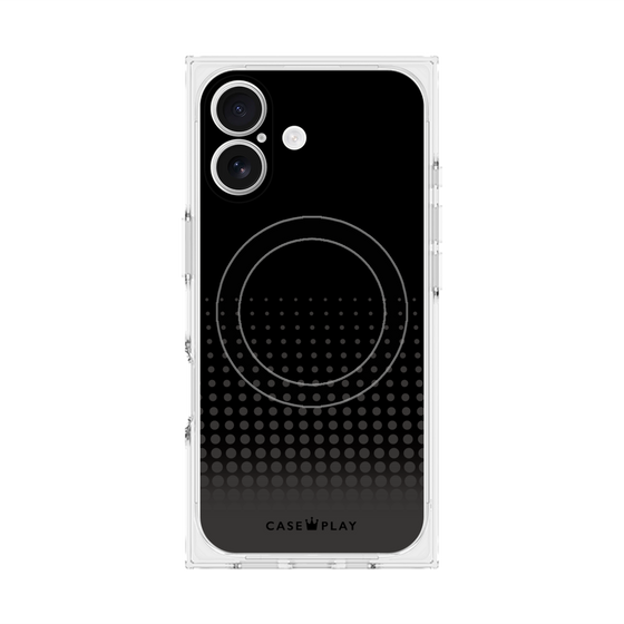 プレミアムスクエアケース with MagSafe［ Dot Gradation - Black ］