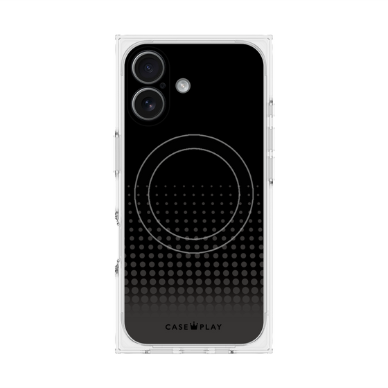 プレミアムスクエアケース with MagSafe［ Dot Gradation - Black ］