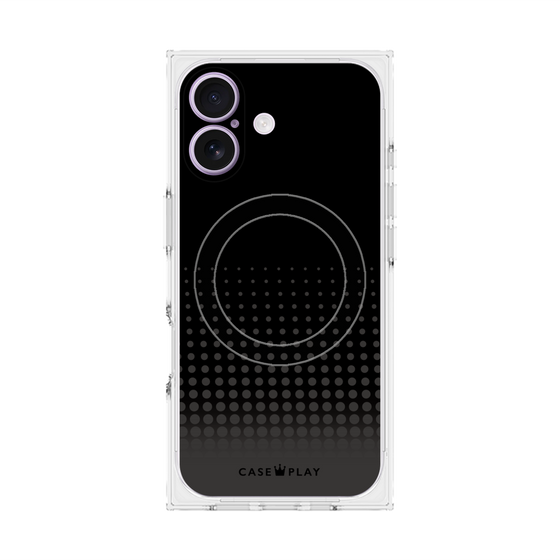プレミアムスクエアケース with MagSafe［ Dot Gradation - Black ］