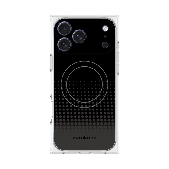 プレミアムスクエアケース with MagSafe［ Dot Gradation - Black ］