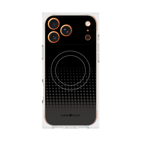 プレミアムスクエアケース with MagSafe［ Dot Gradation - Black ］
