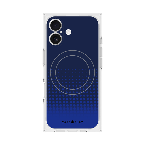 プレミアムスクエアケース with MagSafe［ Dot Gradation - Blue ］