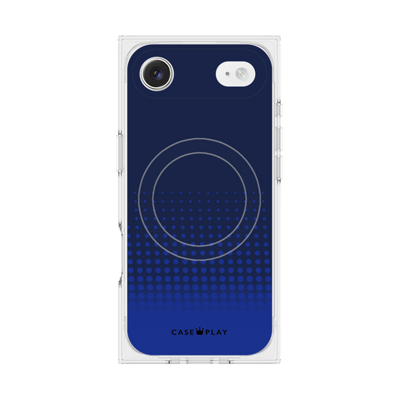 プレミアムスクエアケース with MagSafe［ Dot Gradation - Blue ］