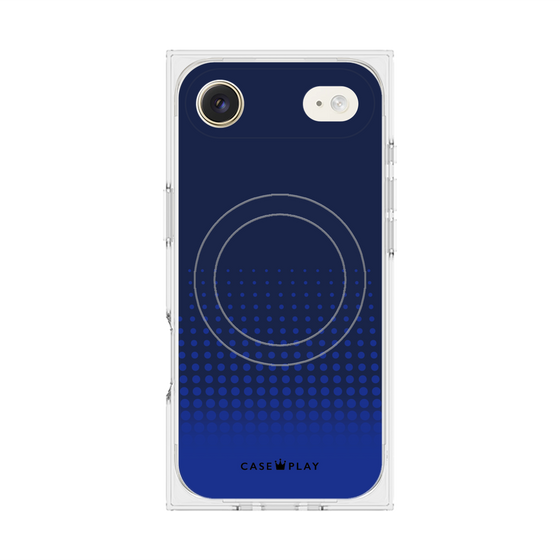 プレミアムスクエアケース with MagSafe［ Dot Gradation - Blue ］