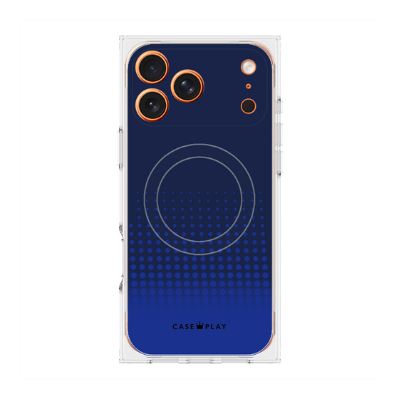 プレミアムスクエアケース with MagSafe［ Dot Gradation - Blue ］