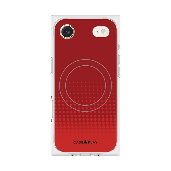 プレミアムスクエアケース with MagSafe［ Dot Gradation - Red ］