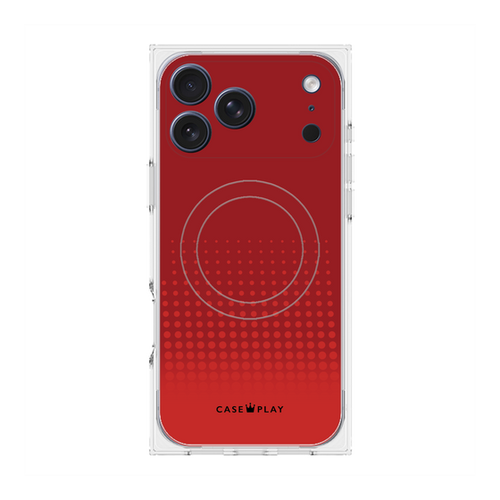 プレミアムスクエアケース with MagSafe［ Dot Gradation - Red ］