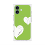 プレミアムスクエアケース with MagSafe［ Two Hearts - Green ］