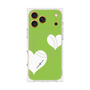 プレミアムスクエアケース with MagSafe［ Two Hearts - Green ］