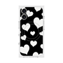 プレミアムスクエアケース with MagSafe［ Dot Hearts - Black ］