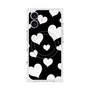 プレミアムスクエアケース with MagSafe［ Dot Hearts - Black ］