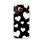 プレミアムスクエアケース with MagSafe［ Dot Hearts - Black ］
