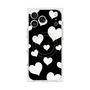 プレミアムスクエアケース with MagSafe［ Dot Hearts - Black ］