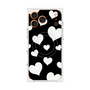 プレミアムスクエアケース with MagSafe［ Dot Hearts - Black ］