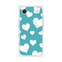 プレミアムスクエアケース with MagSafe［ Dot Hearts - Blue ］