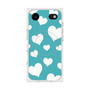 プレミアムスクエアケース with MagSafe［ Dot Hearts - Blue ］