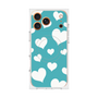 プレミアムスクエアケース with MagSafe［ Dot Hearts - Blue ］