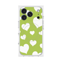 プレミアムスクエアケース with MagSafe［ Dot Hearts - Green ］