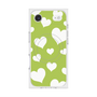 プレミアムスクエアケース with MagSafe［ Dot Hearts - Green ］