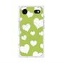 プレミアムスクエアケース with MagSafe［ Dot Hearts - Green ］