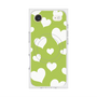 プレミアムスクエアケース with MagSafe［ Dot Hearts - Green ］