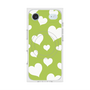 プレミアムスクエアケース with MagSafe［ Dot Hearts - Green ］