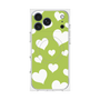 プレミアムスクエアケース with MagSafe［ Dot Hearts - Green ］