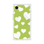 プレミアムスクエアケース with MagSafe［ Dot Hearts - Green ］