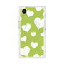 プレミアムスクエアケース with MagSafe［ Dot Hearts - Green ］