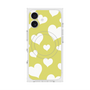 プレミアムスクエアケース with MagSafe［ Dot Hearts - Yellow ］