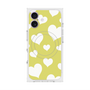プレミアムスクエアケース with MagSafe［ Dot Hearts - Yellow ］