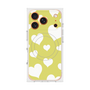 プレミアムスクエアケース with MagSafe［ Dot Hearts - Yellow ］