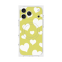 プレミアムスクエアケース with MagSafe［ Dot Hearts - Yellow ］