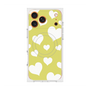 プレミアムスクエアケース with MagSafe［ Dot Hearts - Yellow ］