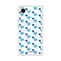 プレミアムスクエアケース with MagSafe［ Stripe Hearts - Blue ］