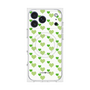プレミアムスクエアケース with MagSafe［ Stripe Hearts - Green ］