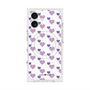 プレミアムスクエアケース with MagSafe［ Stripe Hearts - Purple ］
