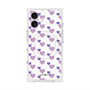 プレミアムスクエアケース with MagSafe［ Stripe Hearts - Purple ］