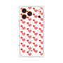プレミアムスクエアケース with MagSafe［ Stripe Hearts - Red ］